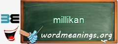 WordMeaning blackboard for millikan